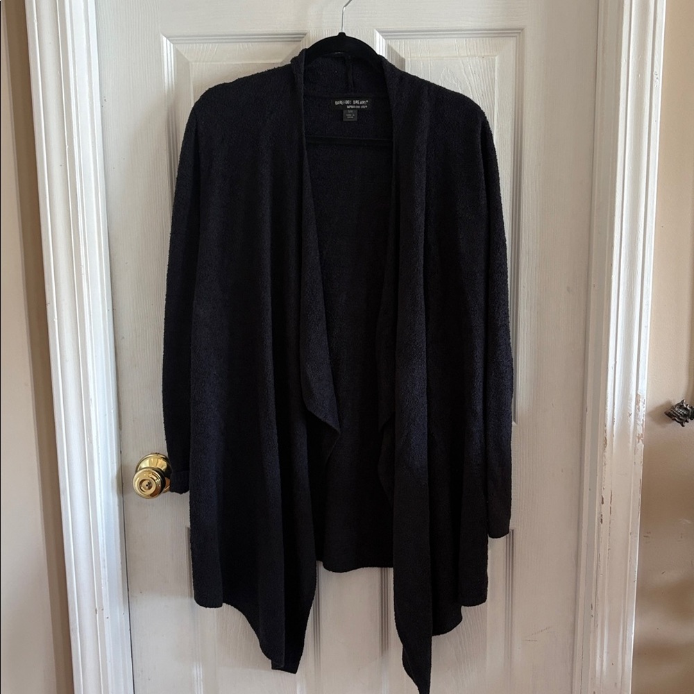 Barefoot Dreams Women’s S/M Black Open Front Cardigan Sweater